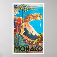 Monaco Monte Carlo France poster vintage