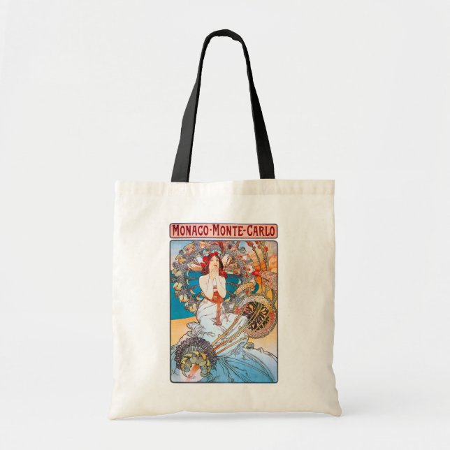 Monaco, Monte-Carlo, Mucha Tote Bag (Front)