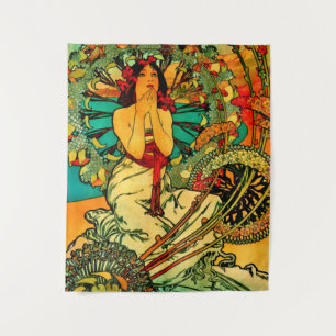 Monaco Monte Carlo Poster by Alphonse Mucha Tapestry