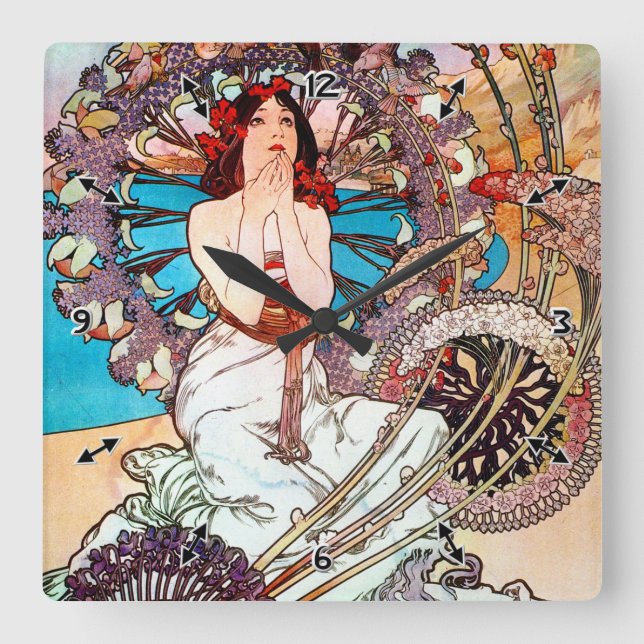 Monaco Monte Carlo Square Wall Clock (Front)