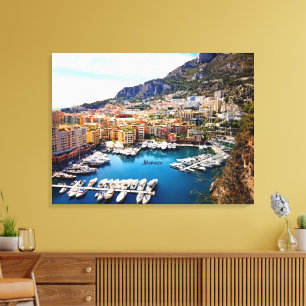 Monaco Port Canvas Print