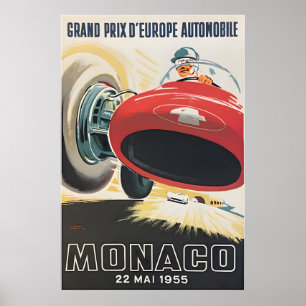 Monaco Poster Racecar Art Grand Prix Painting Race