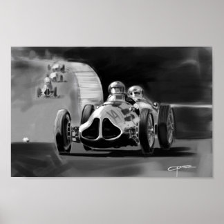 Monaco Race Car Poster