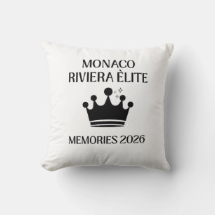 Monaco Riviera Elite Memories 2026 Yacht Cabin Throw Pillow