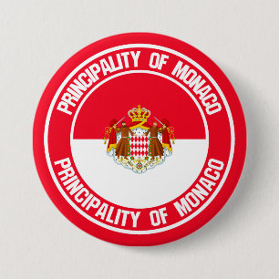 Monaco Round Emblem 3 Inch Round Button