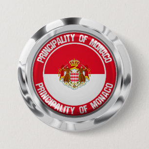 Monaco Round Emblem 3 Inch Round Button