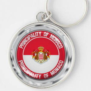 Monaco Round Emblem Keychain
