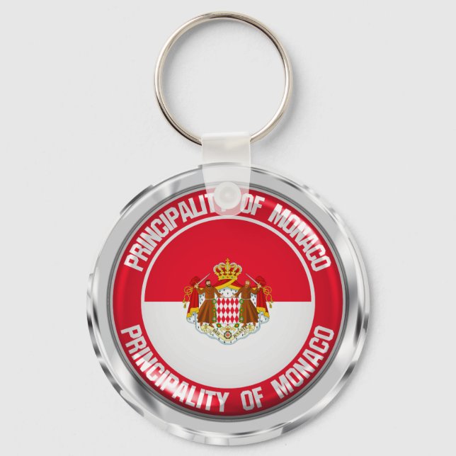 Monaco Round Emblem Keychain (Front)