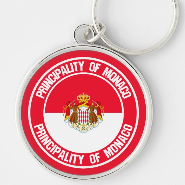 Monaco Round Emblem Keychain (Front)
