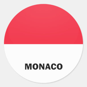 Monaco Roundel quality Flag Classic Round Sticker