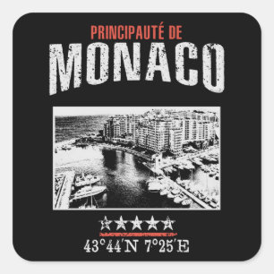 Monaco Square Sticker