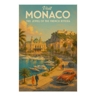 Monaco – The Jewel of the French Riviera. Poster