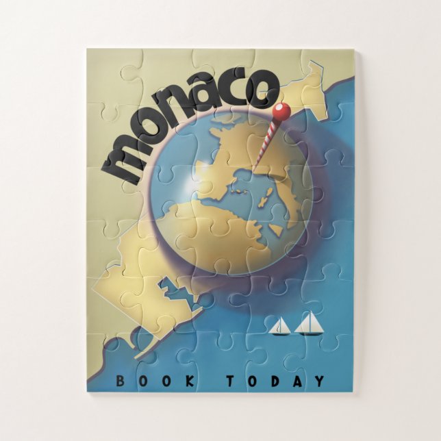 Monaco Travel poster  Jigsaw Puzzle (Vertical)