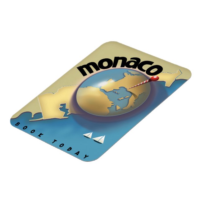 Monaco Travel poster  Magnet (Left Side)