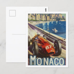 Monaco Vintage Famous Travel Place Postcard