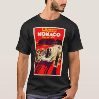Monaco Vintage Grand Prix 1930 Race Car Poster T-Shirt