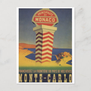Monaco Vintage Travel Postcard Monte Carlo 
