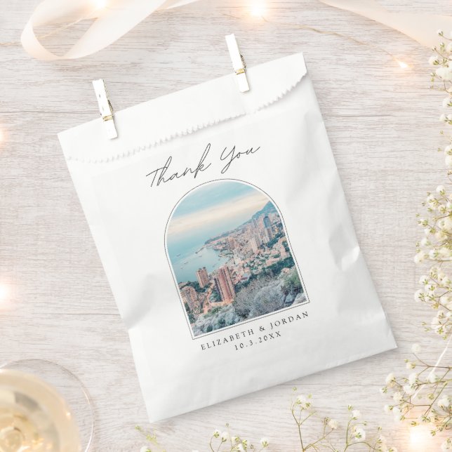 Monaco Wedding Favour French Riviera Thank You Bag (Clipped)