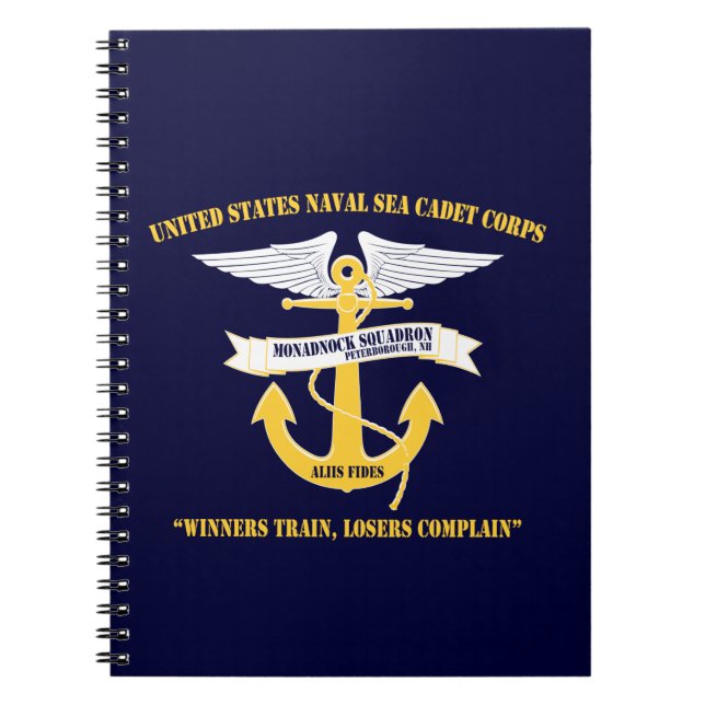 Monadnock Squadron Anchor/Wings Logo Notebook (Front)