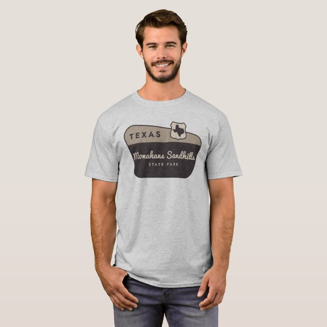 Monahans Sandhills State Park Texas TX Welcome Sig T-Shirt (Front Full)