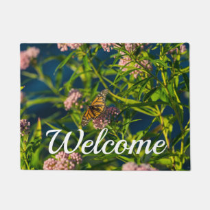 Monarch And Milkweed Welcome Doormat