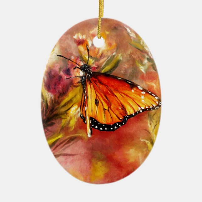 Monarch Beauty Ceramic Ornament (Front)