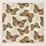 Monarch butterfles scarf<br><div class="desc">Monarch butterfly seamless pattern, hand-drawn with watercolor and ink</div>