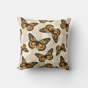 Monarch butterfles throw pillow