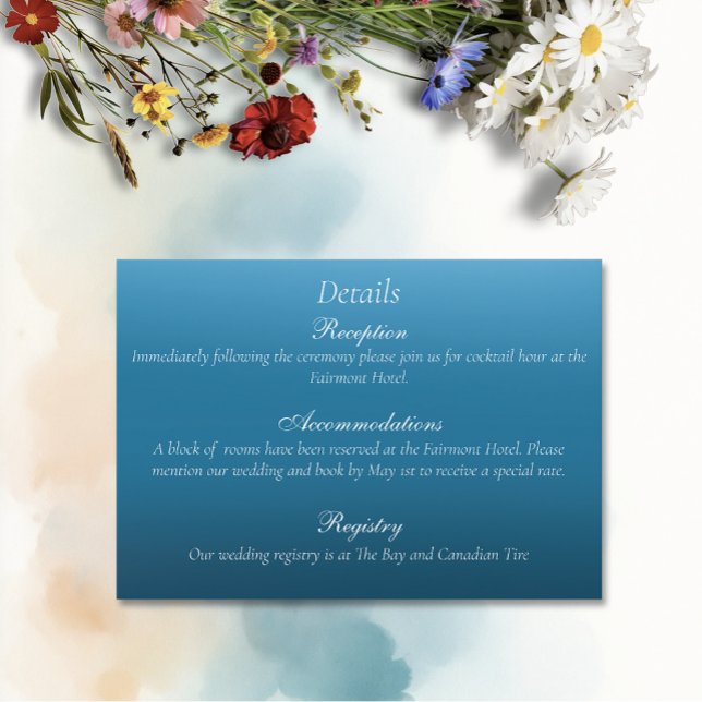 Monarch Butterflies Blue Ombre Enclosure Card (Creator Uploaded)