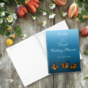 Monarch Butterflies Blue Ombre Planner