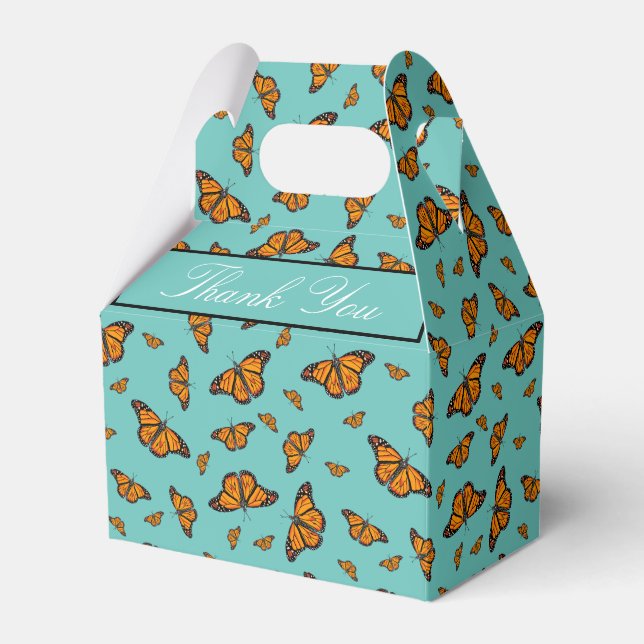 Monarch butterflies  favor box (Front Side)
