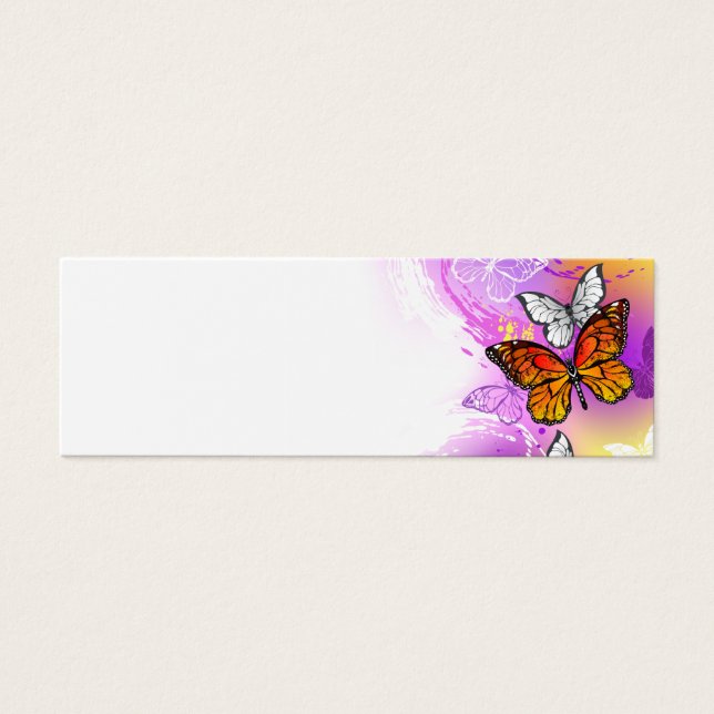Monarch Butterflies on Purple Background (Front)