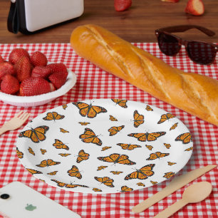 Monarch butterflies  paper plate