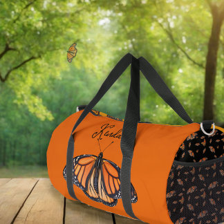Monarch Butterflies Personalized Duffle Bag