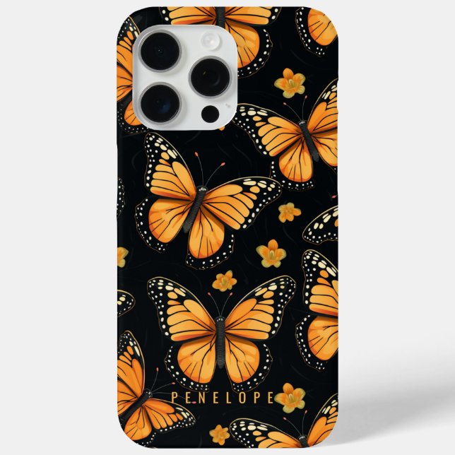 Monarch butterflies  personalized iPhone case   (Back)