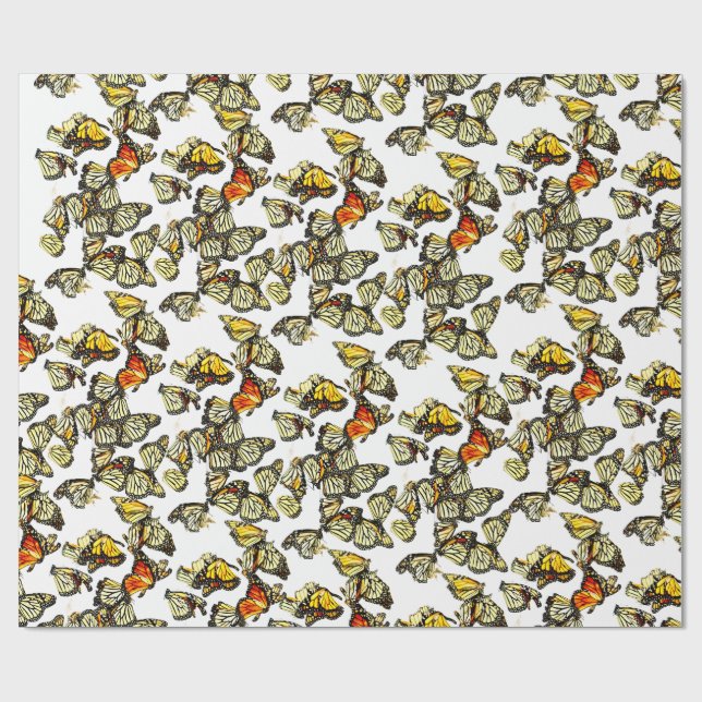 Monarch Butterflies Wrapping Paper (Flat)