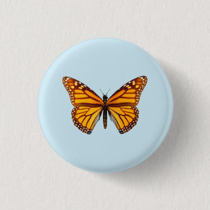 Monarch Butterfly 1 Inch Round Button