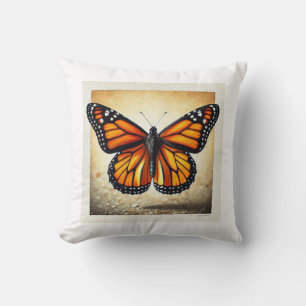 Monarch butterfly 231024IREF220 - Watercolor Throw Pillow