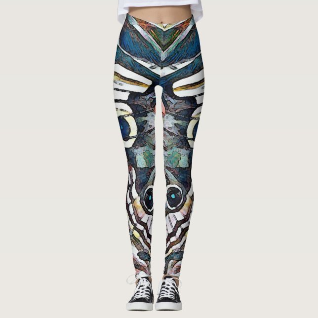 Monarch Butterfly Abstract Leggings (Front)