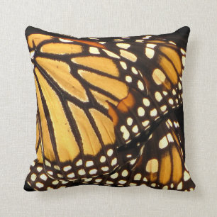 Monarch Butterfly Abstract Throw Pillow