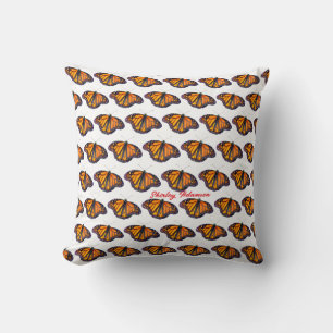 Monarch Butterfly all-over Throw Pillow