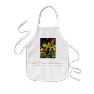 Monarch Butterfly and Zebra Butterfly Kids Apron