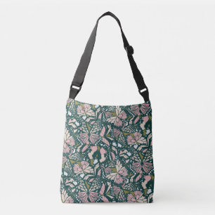 Monarch butterfly animal print 3 crossbody bag