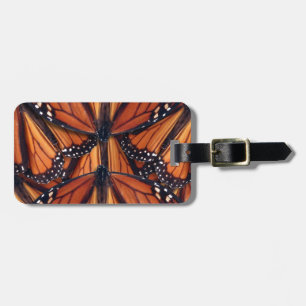 monarch butterfly art luggage tag