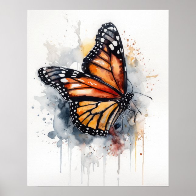Monarch Butterfly Art Print Poster (Front)