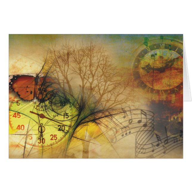 Monarch Butterfly avec Clock music et ville (Devant horizontal)