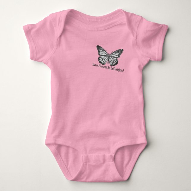 Monarch butterfly baby bodysuit (Front)