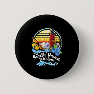 Monarch Butterfly Beach - South Haven Michigan Lig 2 Inch Round Button