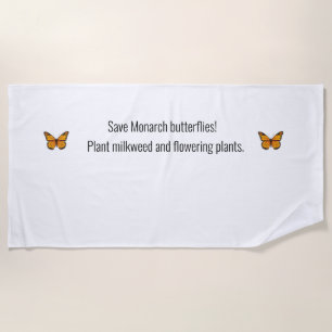 Monarch butterfly beach towel