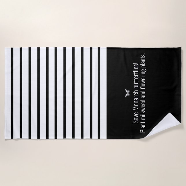 Monarch butterfly beach towel (Front)